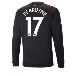 Manchester City Kevin De Bruyne #17 Bortatröja 2022-23 Långärmad